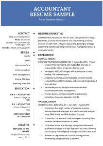 Accountant Resume Sample And Tips Resume Genius with regard to sizing 800 X 1132