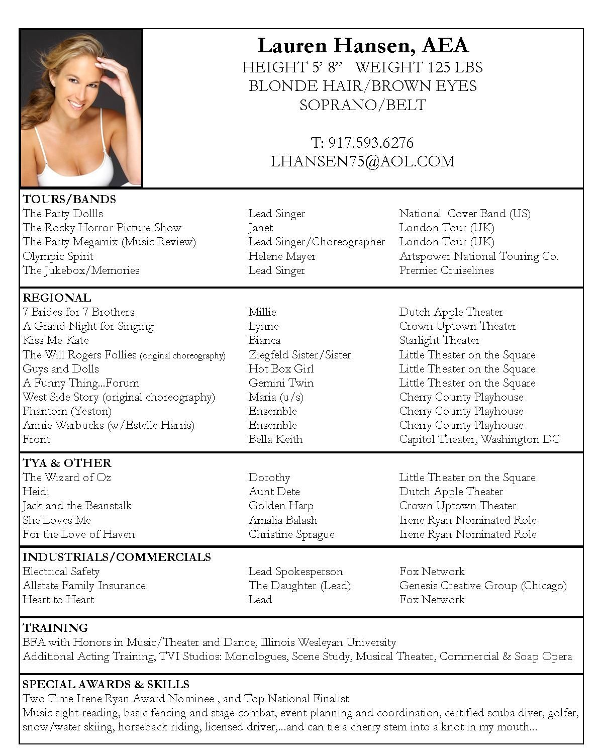 Acting Resume Sample Free Acting Resume Acting Resume in dimensions 1200 X 1500