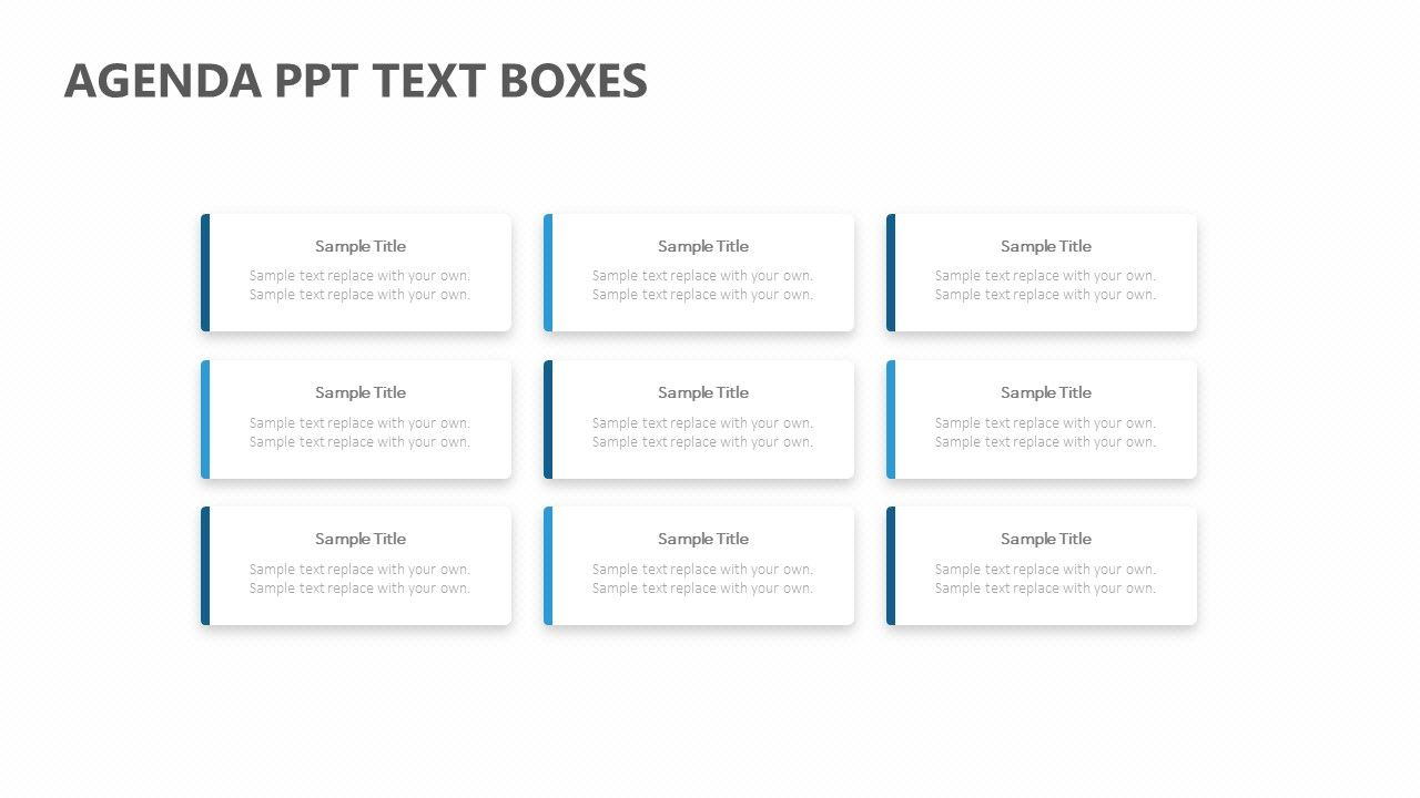 Agenda Ppt Text Boxes Ppt regarding sizing 1280 X 720