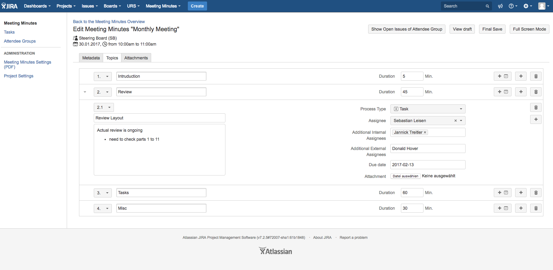 Agileminutes Meeting Minutes For Jira Atlassian Marketplace pertaining to measurements 1840 X 900