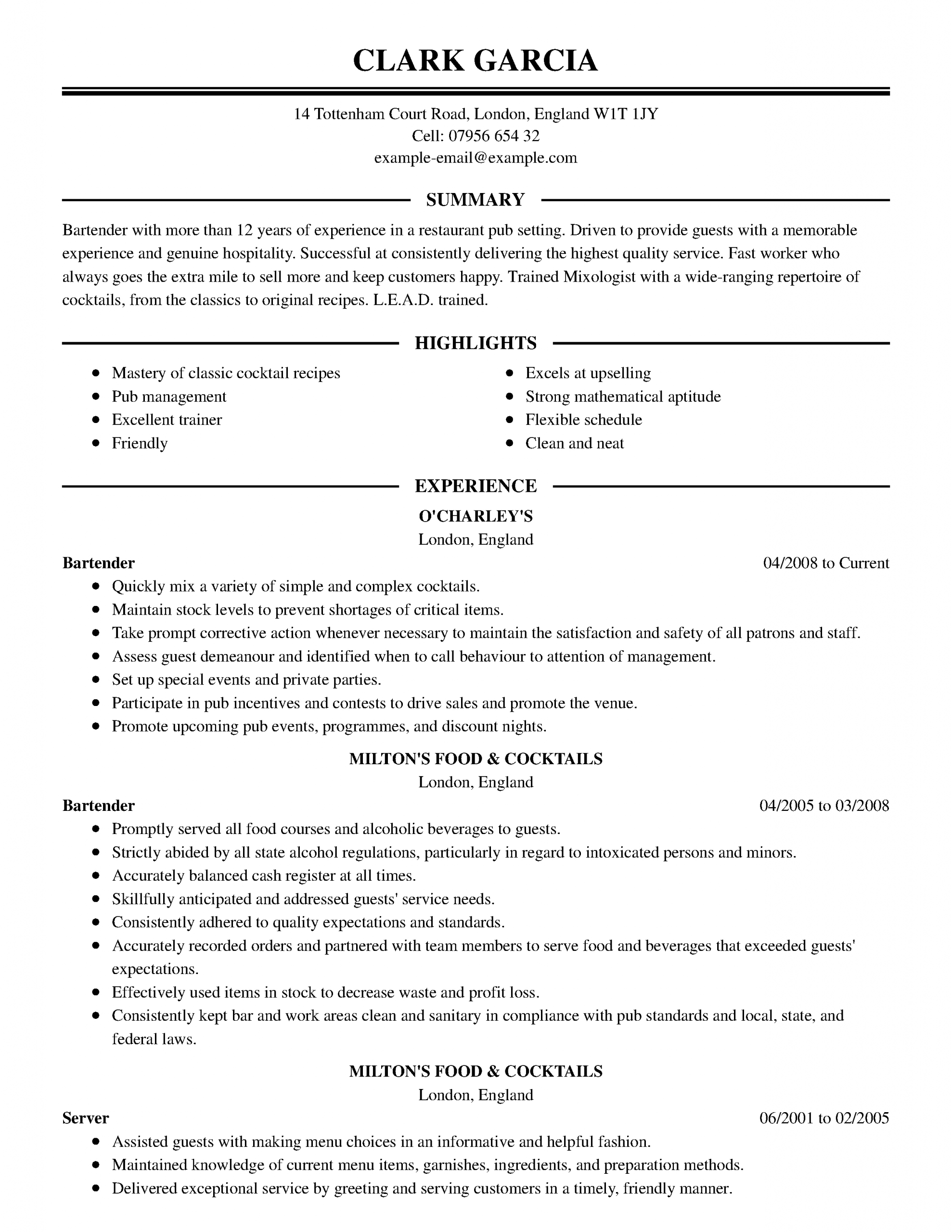 Amazing Culinary Resume Examples To Get You Hired Livecareer regarding sizing 2550 X 3300