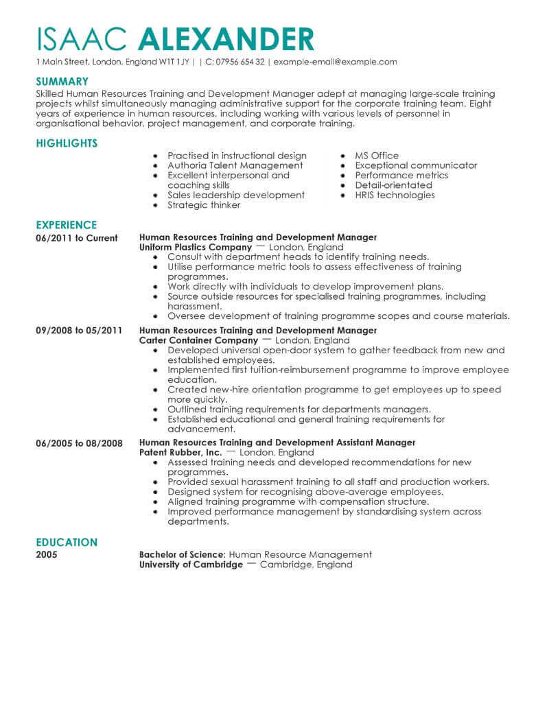 Amazing Human Resources Resume Examples Livecareer in dimensions 800 X 1035