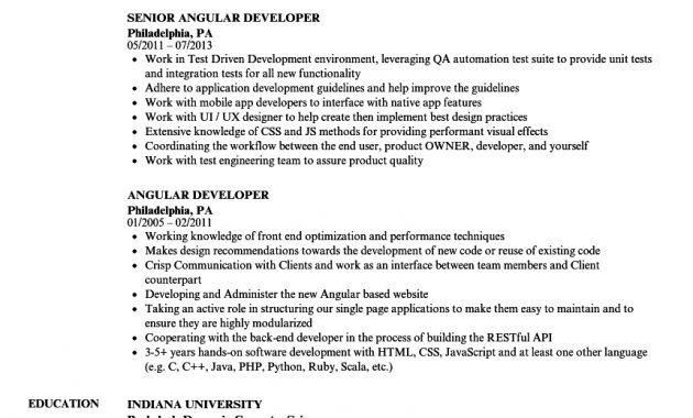 Angular Developer Resume Samples Velvet Jobs pertaining to sizing 860 X 1240