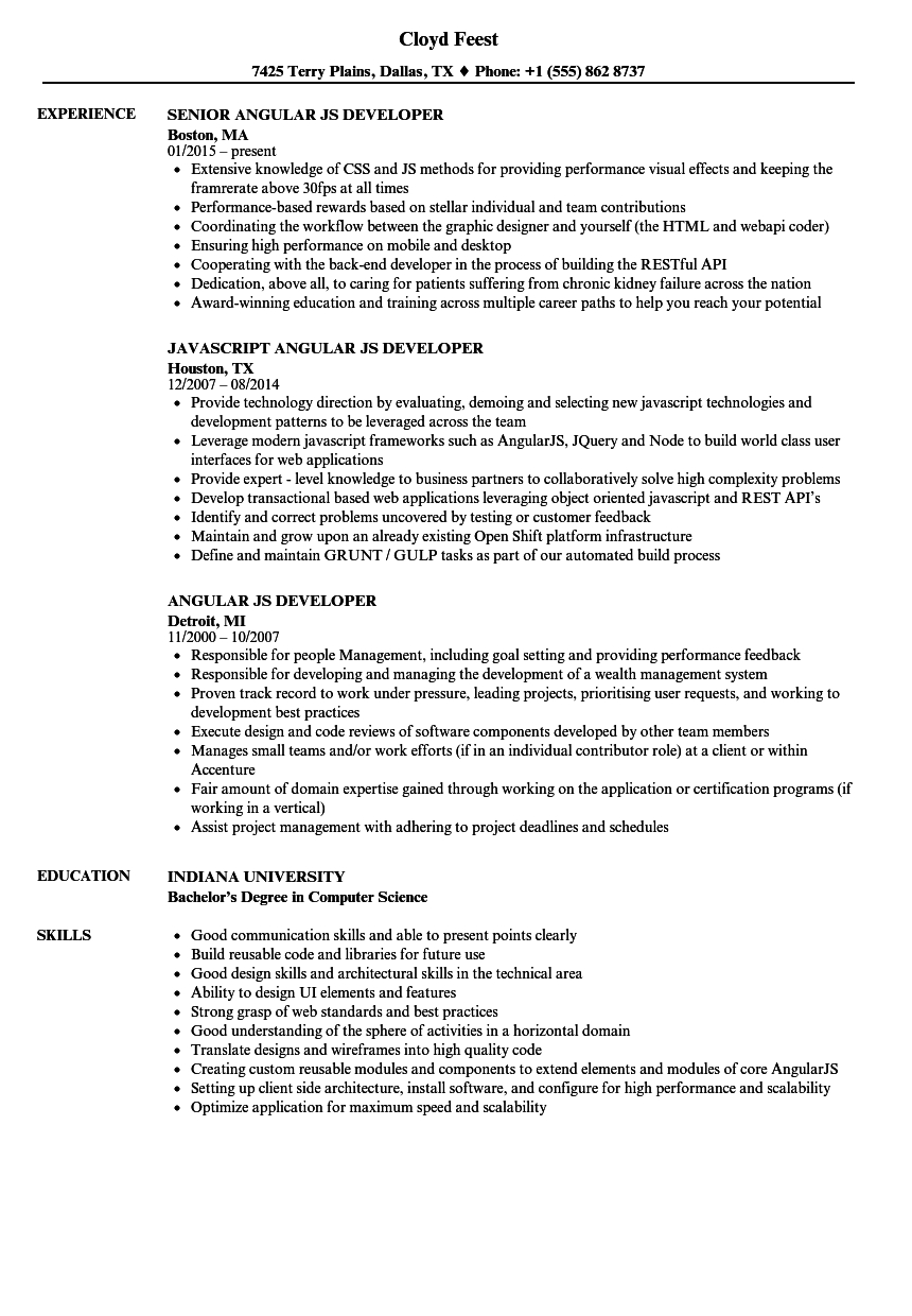 Angular Js Developer Resume Samples Velvet Jobs inside sizing 860 X 1240