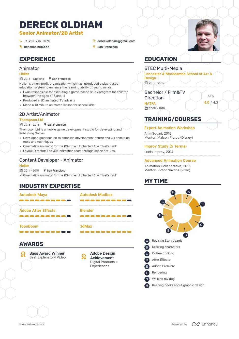 Animator Resume Examples And Skills You Need To Get Hired in size 940 X 1330