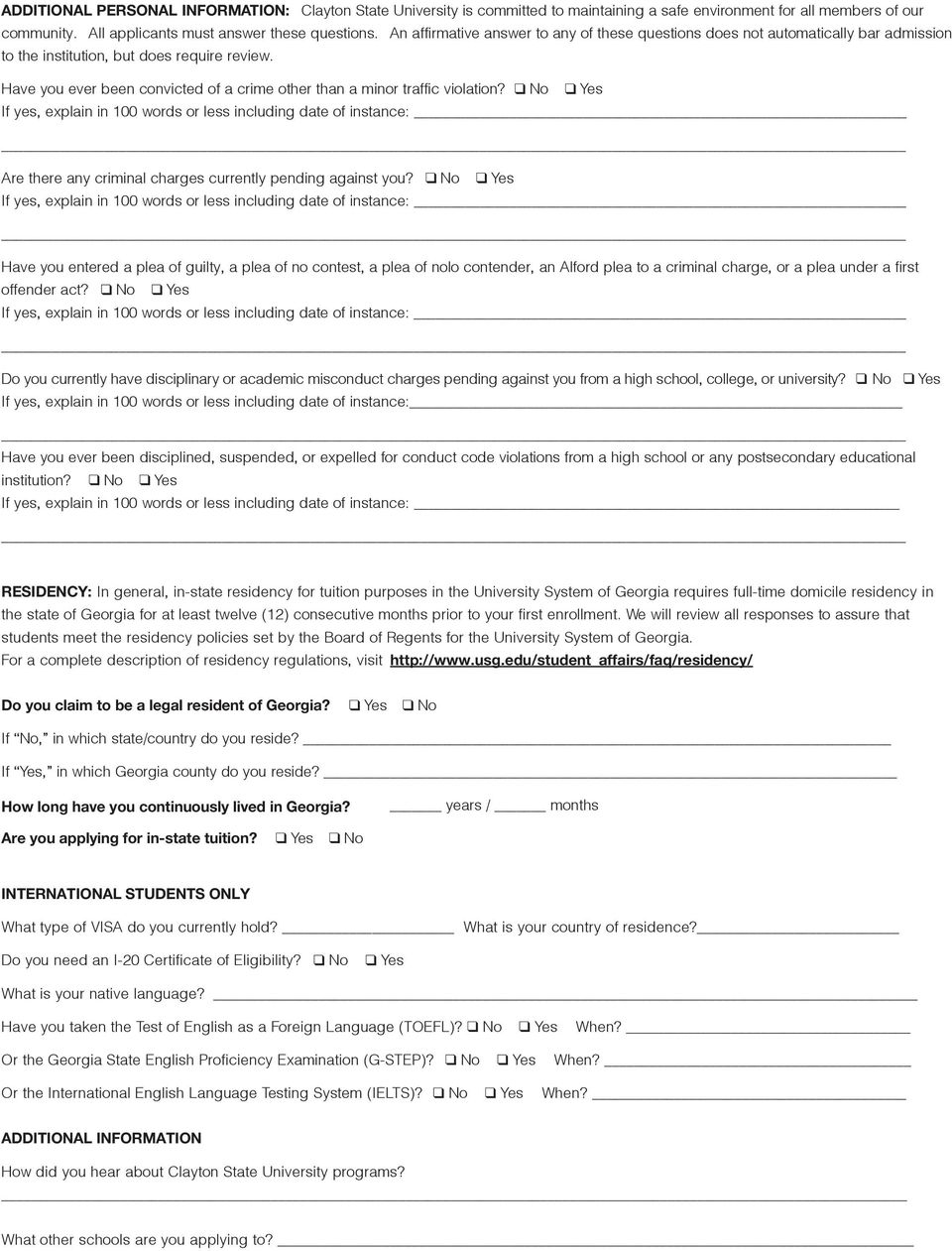 Application For Admission Instructions Pdf Free Download in sizing 960 X 1261