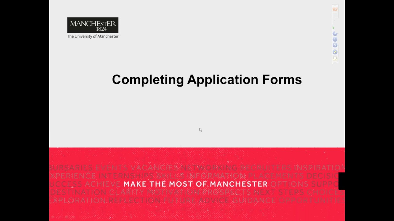 Application Forms The University Of Manchester intended for proportions 1280 X 720