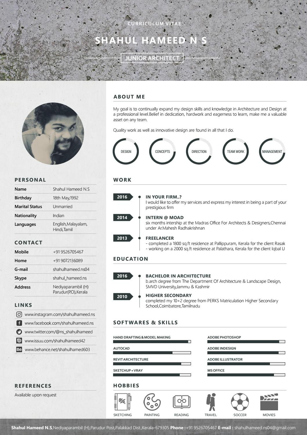 Architectural Resume Infographic Resume Architect Resume throughout proportions 1059 X 1497