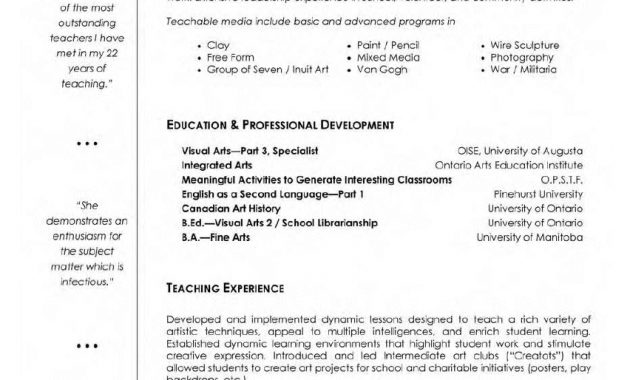 Art Teacher Resume Objective Elegant Primary Education inside measurements 852 X 1118