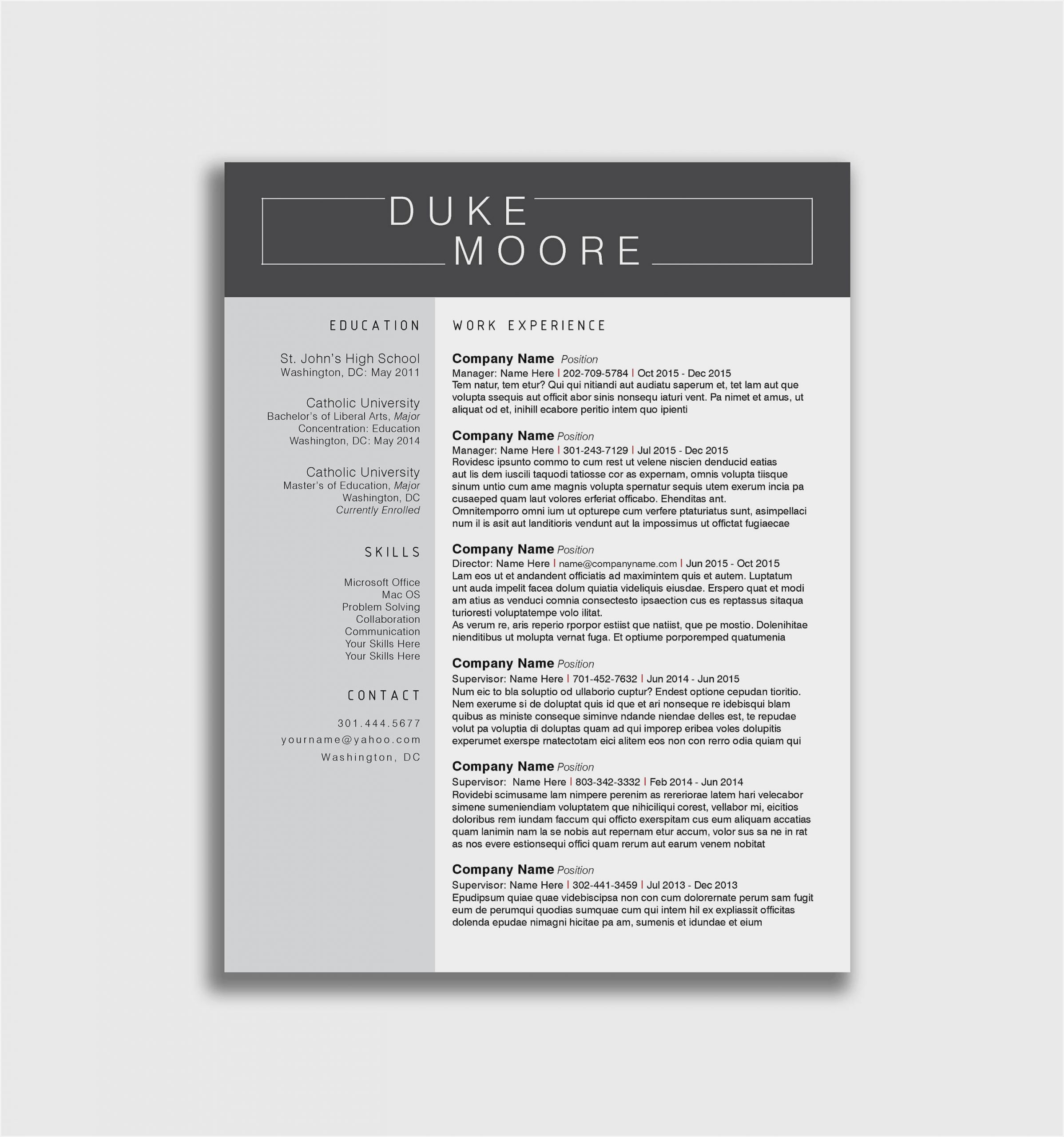 Attractive Resume Templates Free Download Microsoft Word pertaining to dimensions 2396 X 2560