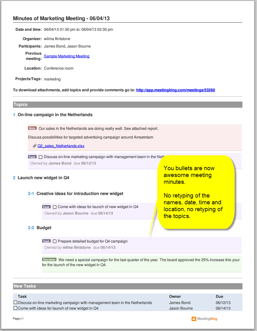Awesome Meeting Minutes Meetingking Meeting Agenda regarding dimensions 829 X 1066
