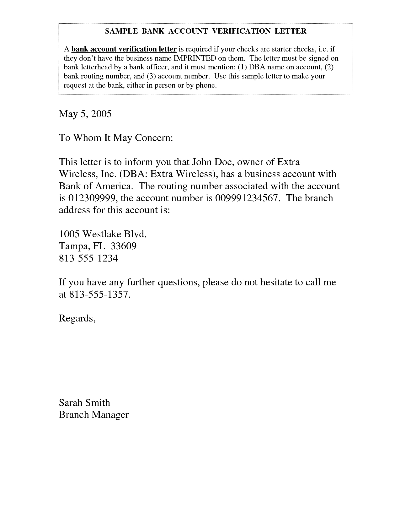 Bank Of America Account Reference Letter • Invitation Template Ideas