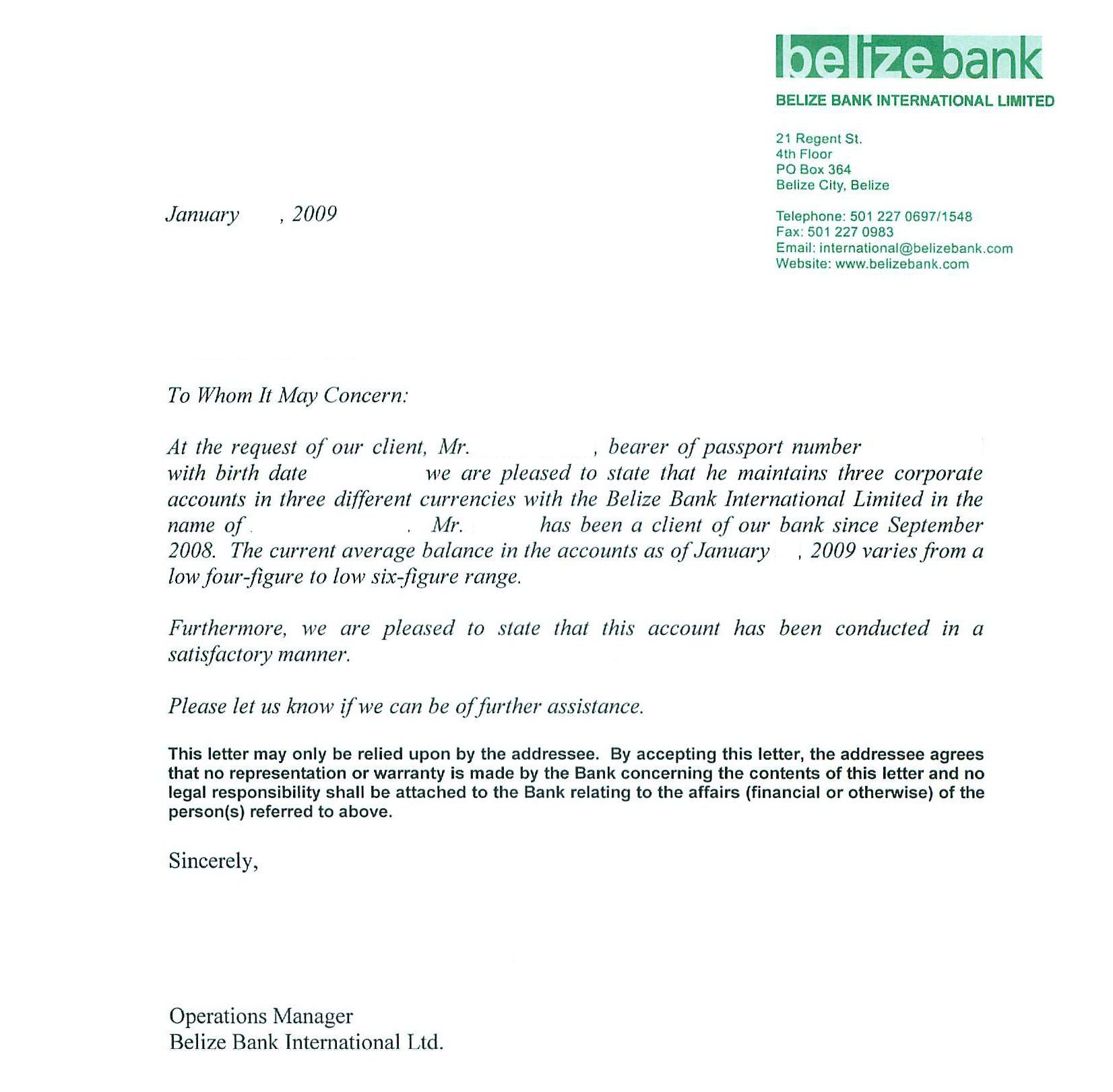 Bank Recommendation Letter Enom intended for measurements 1652 X 1620