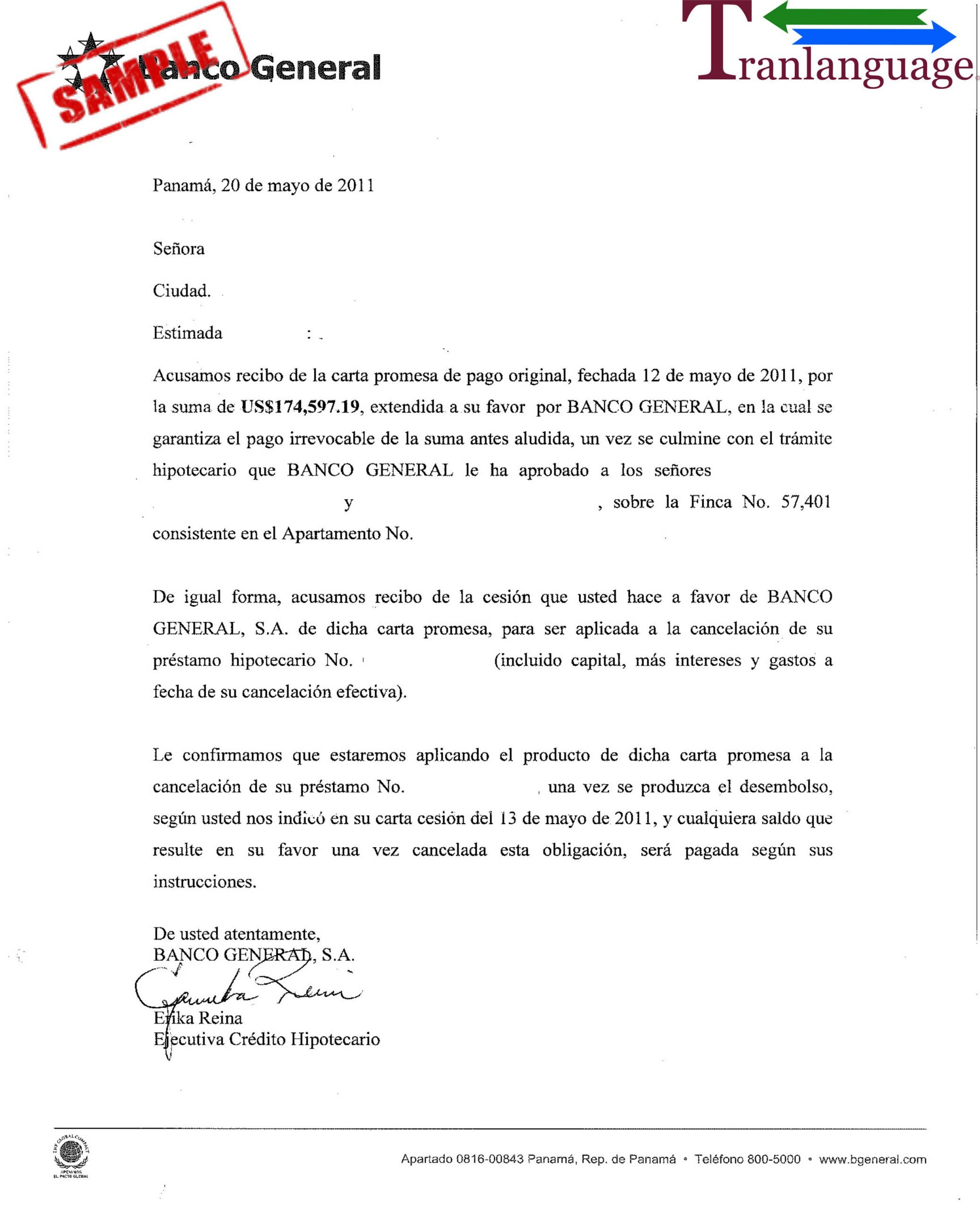 Bank Reference Letter Panama within proportions 2074 X 2560
