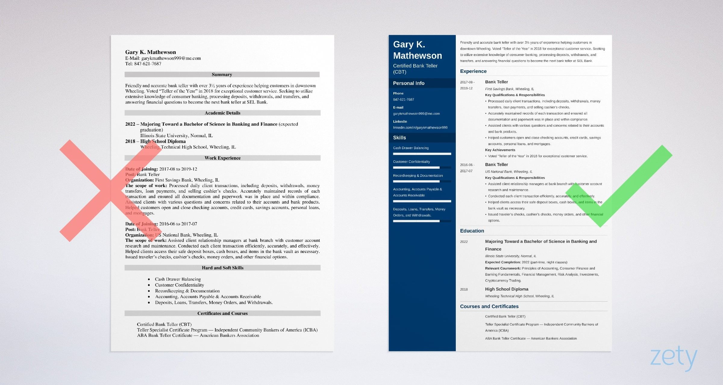 Bank Teller Resume Example With Skills No Experience with regard to measurements 2400 X 1280