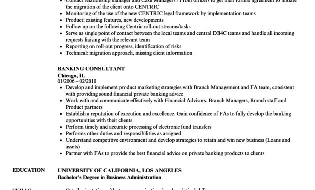 Banking Consultant Resume Samples Velvet Jobs inside measurements 860 X 1240