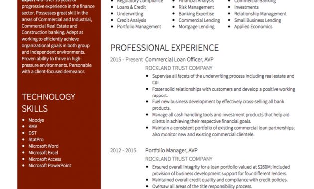 Banking Cv Examples Templates Visualcv pertaining to sizing 800 X 1134