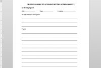 Banking Relationship Meeting Minutes Template Tm1050 2 for sizing 864 X 990
