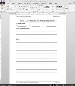 Banking Relationship Meeting Minutes Template Tm1050 2 within measurements 864 X 990