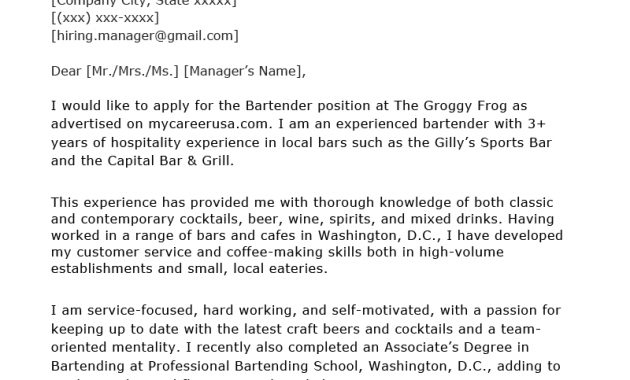 Bartender Recommendation Letter Akali regarding measurements 800 X 1132