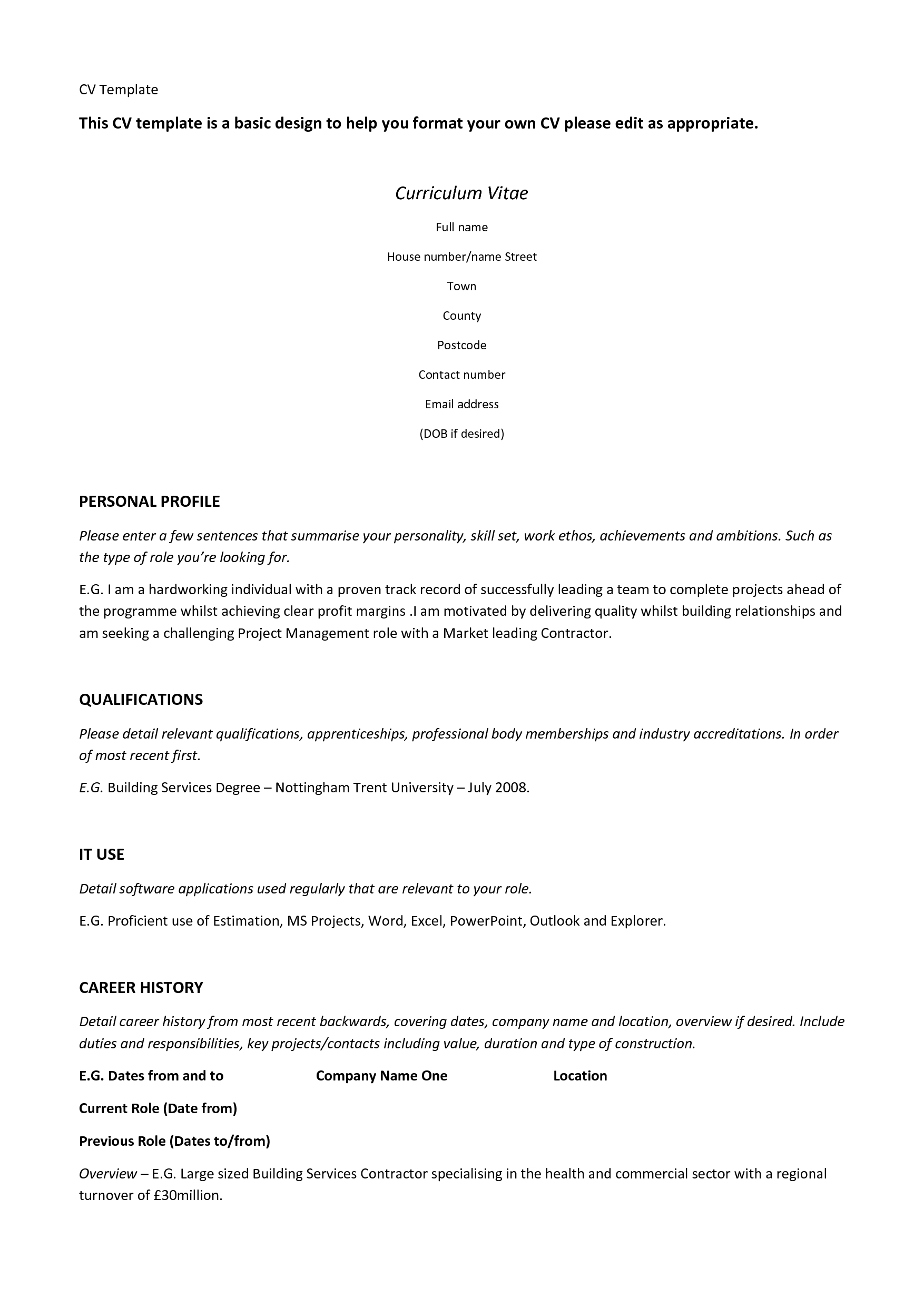 Basic Cv Template Best Templateresume Templates Cover Letter pertaining to measurements 1754 X 2481