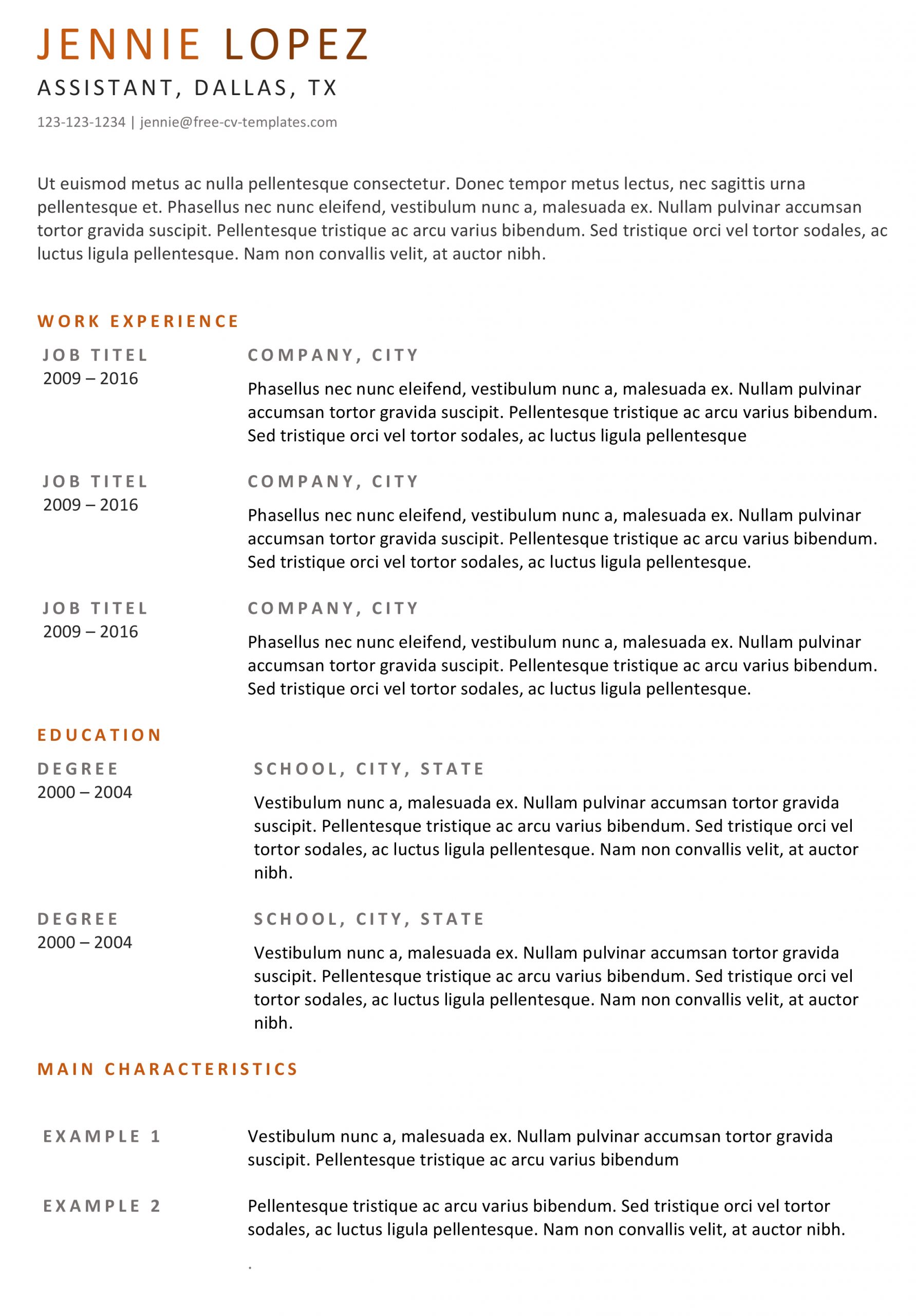 Basic Cv Templates For Word Land The Job With Our Free pertaining to size 2197 X 3155