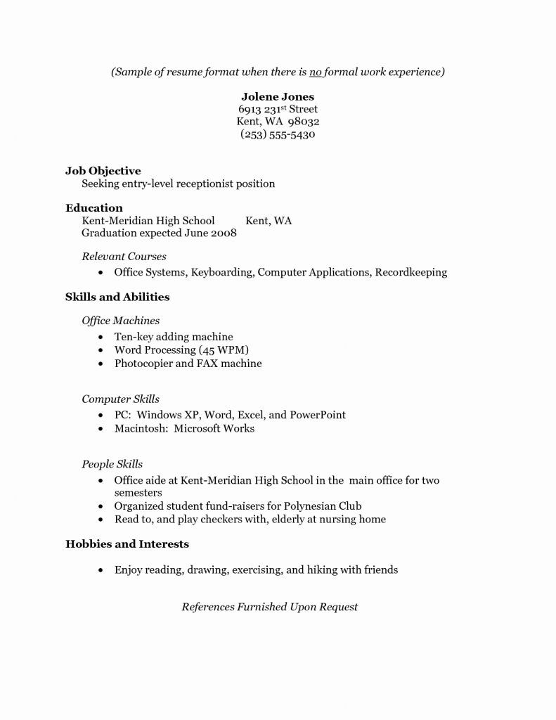 Basic Sample Resume For No Experience Akali in sizing 791 X 1024