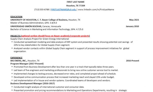 Bauer Mba And Ms Resume Template Rockwell Career Center pertaining to dimensions 1280 X 720