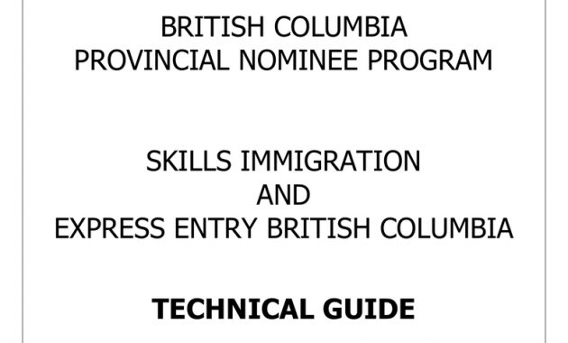 Bc Pnp Skills Immigration And Express Entry Bc Technical Guide with regard to measurements 791 X 1024