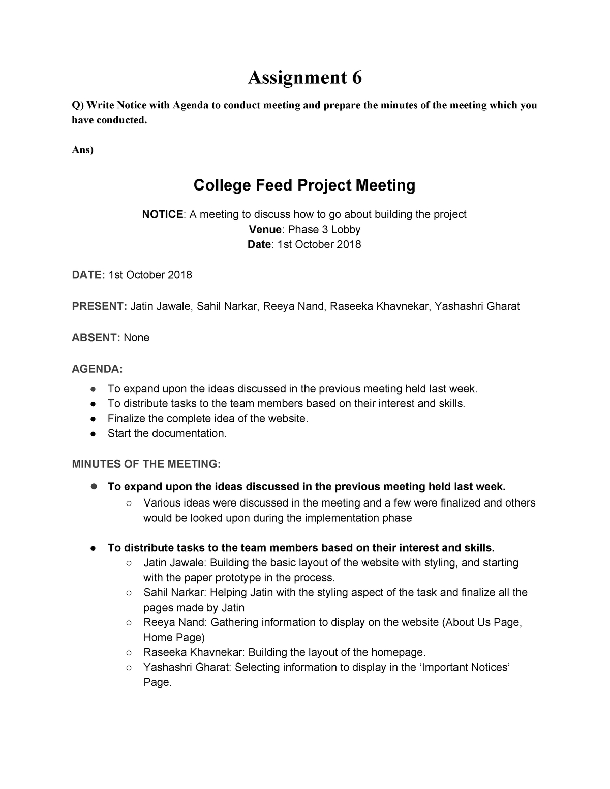 Meeting Notice Template