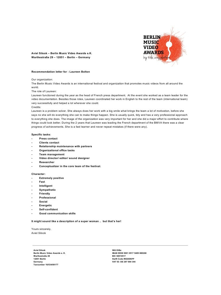 Berlin Mva Recommendation Letter Fichier Pdf with sizing 768 X 1024