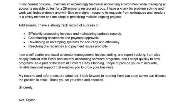 Best Accounts Payable Specialist Cover Letter Examples intended for dimensions 800 X 1035