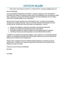 Best Administrative Coordinator Cover Letter Examples in measurements 800 X 1035