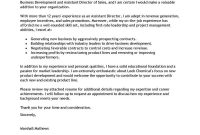 Best Assistant Director Cover Letter Examples Livecareer in dimensions 800 X 1035