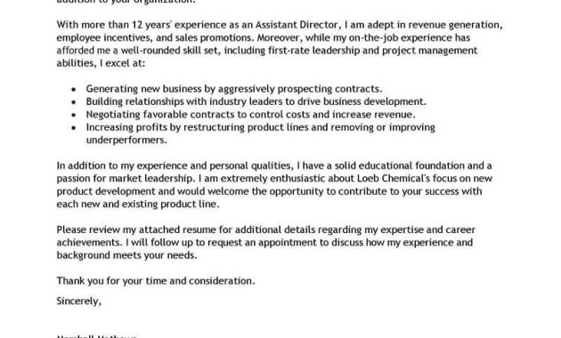 Best Assistant Director Cover Letter Examples Livecareer in dimensions 800 X 1035