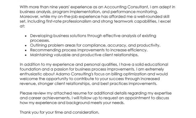 Best Consultant Cover Letter Examples Livecareer in dimensions 800 X 1035
