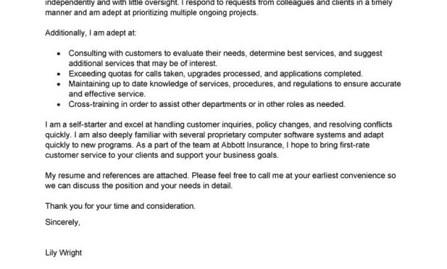 Best Customer Service Representative Cover Letter Examples throughout measurements 800 X 1035