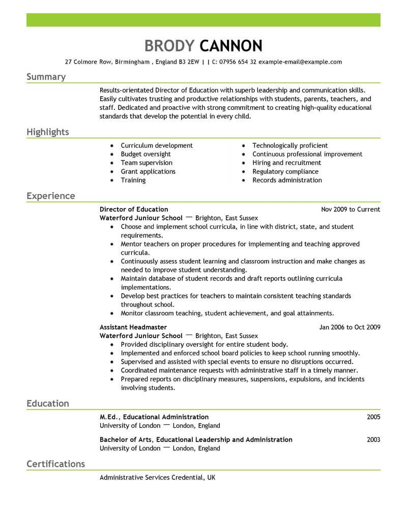 Best Director Resume Example Livecareer throughout sizing 800 X 1035