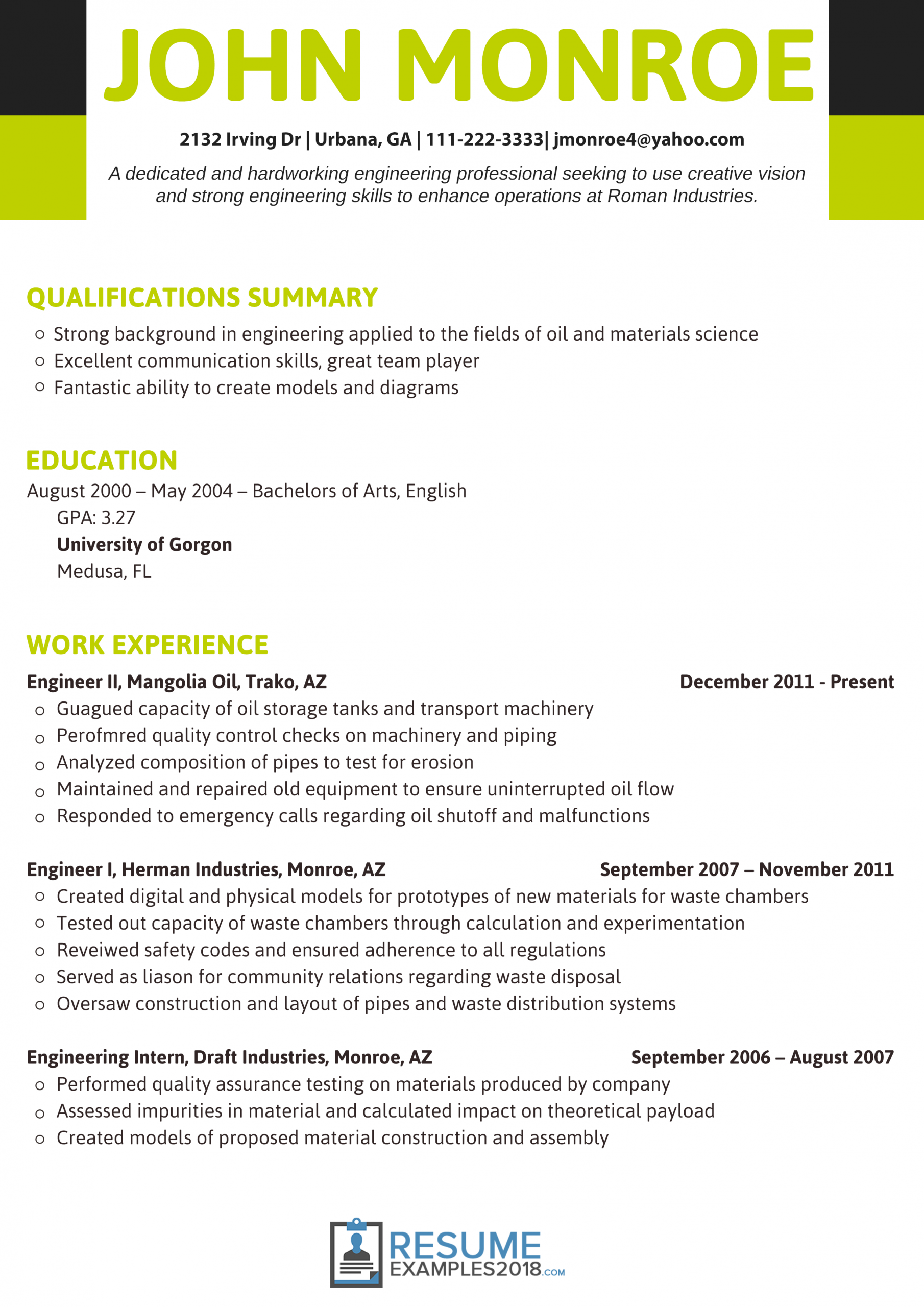 Best Engineering Resume Examples 2019 That Land You A Job pertaining to sizing 2480 X 3508