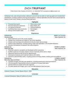 Best Esthetician Resume Example Livecareer throughout measurements 800 X 1035