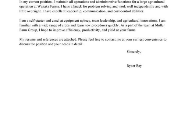 Best Farmer Cover Letter Examples Livecareer throughout size 800 X 1035