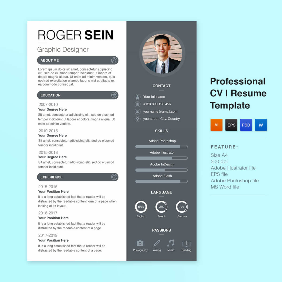 Best Free Download Of Resume Templates For Professional within measurements 1200 X 1200