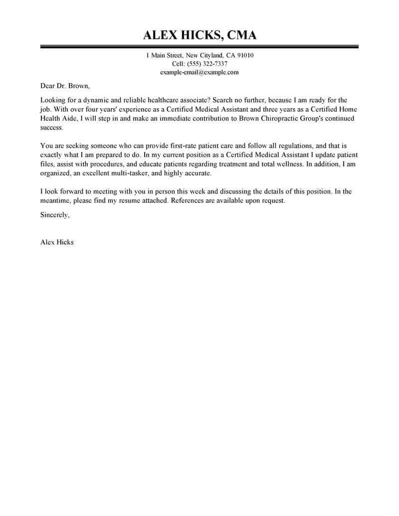 Best Healthcare Cover Letter Examples Livecareer for size 800 X 1035