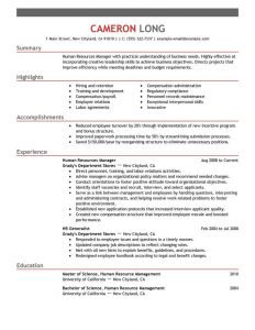 Best Human Resources Manager Resume Example Livecareer intended for size 800 X 1035