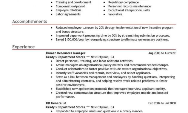 Best Human Resources Manager Resume Example Livecareer intended for size 800 X 1035