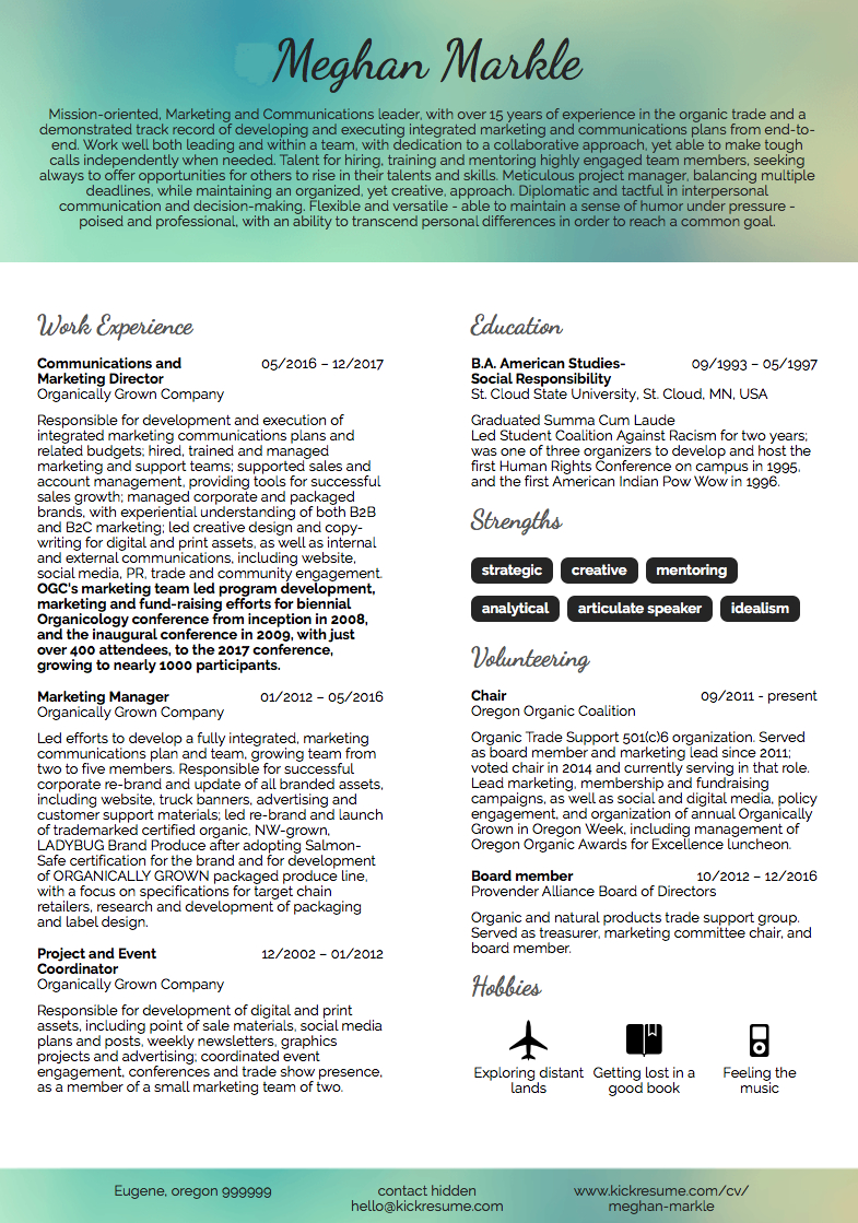 Best Marketing Resumes Debandje with regard to dimensions 785 X 1119