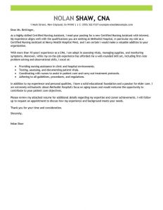 Best Nursing Aide And Assistant Cover Letter Examples within proportions 800 X 1035