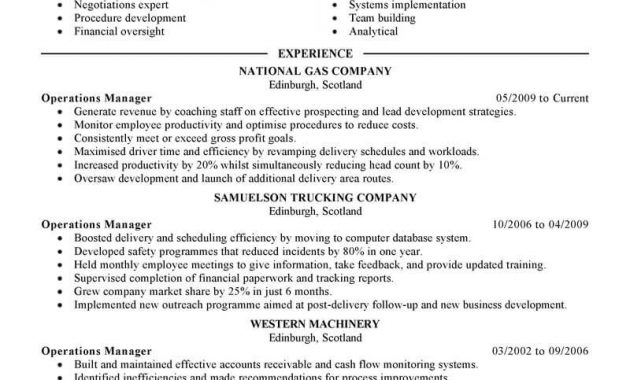 Best Operations Manager Resume Example Livecareer inside measurements 800 X 1035