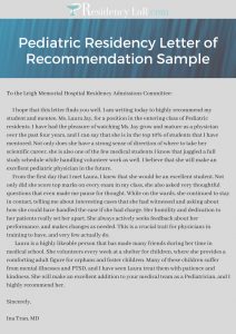 Best Pediatric Residency Letter Of Recommendation Sample with regard to measurements 794 X 1123