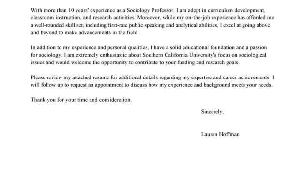 Best Professor Cover Letter Examples Livecareer for size 800 X 1035